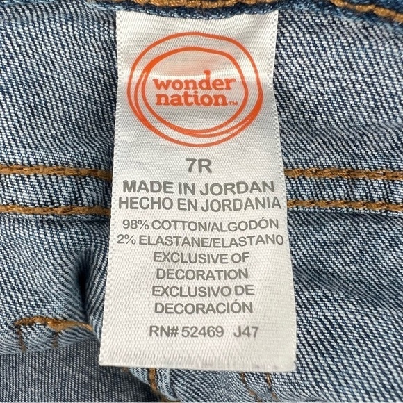 wonder nation Straight Leg Adjustable Waistband Jeans Size 7 Kid's - Picture 2 of 5